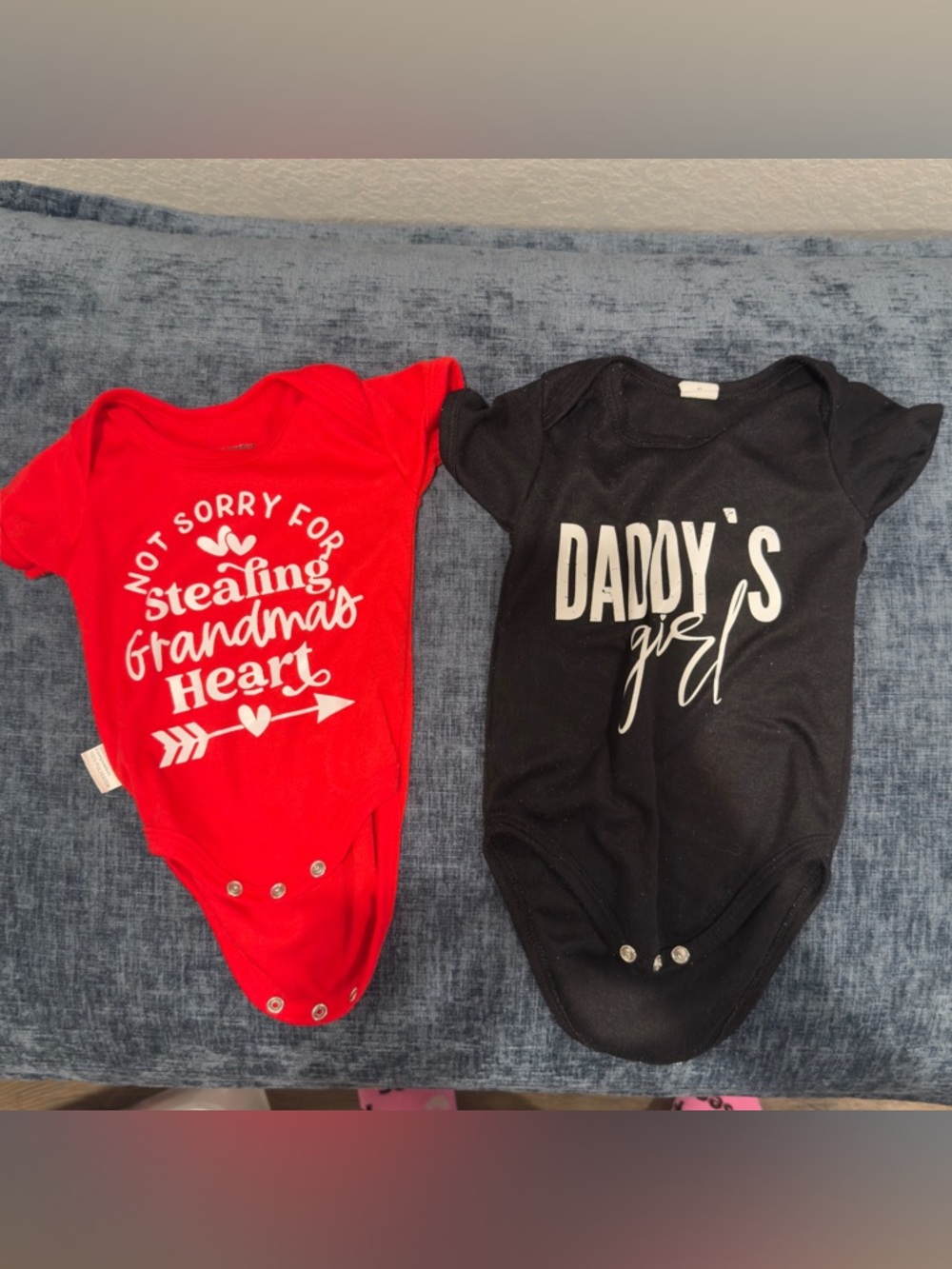 Pair of 2 cute onesies